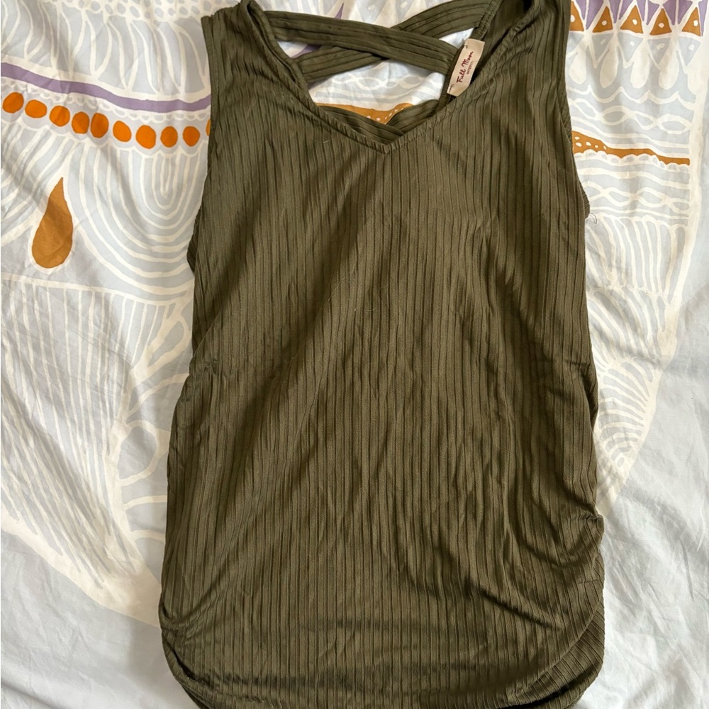Full moon maternity tank - Olive